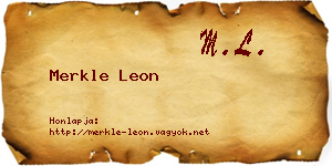 Merkle Leon névjegykártya